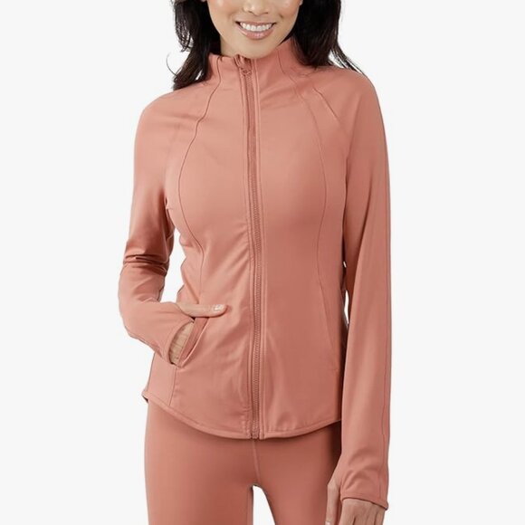 Yogalicious Womens Ultra Soft Lightweight Full Zip Yoga Jacket w/Pockets -Purple - Picture 5 of 6